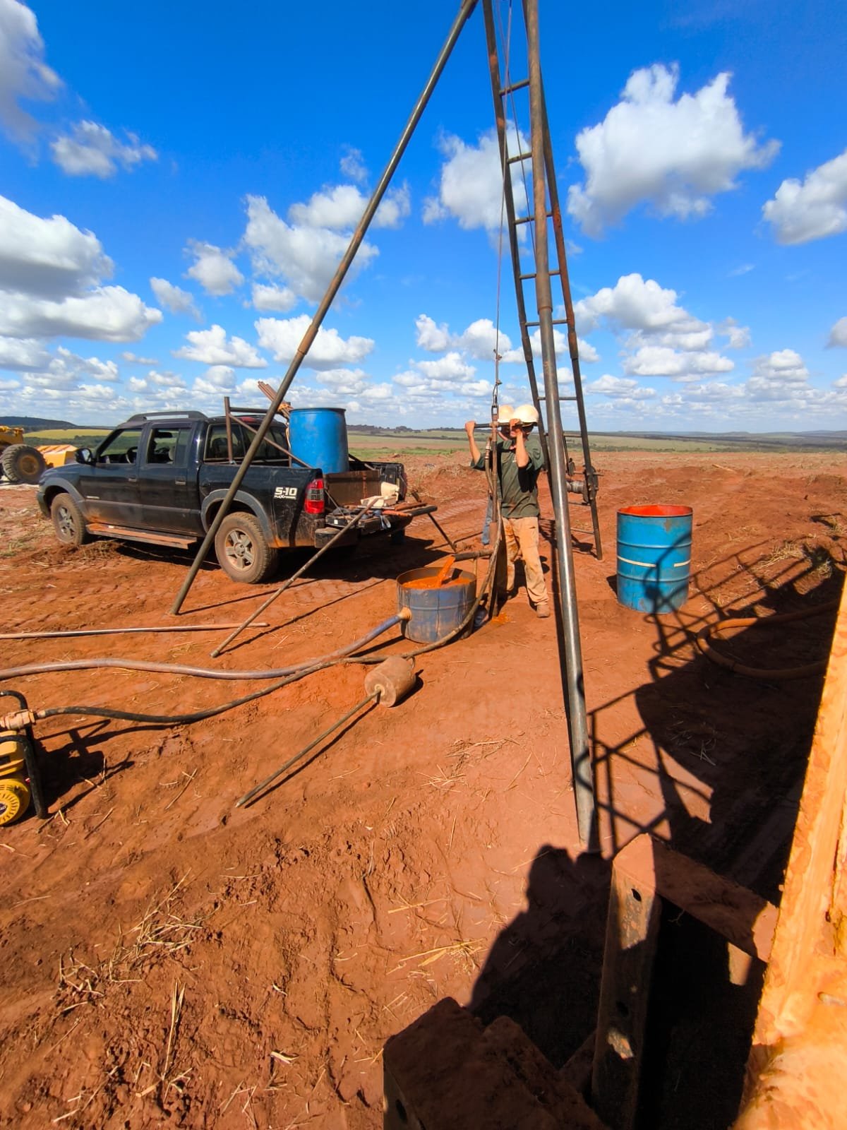 Equipe técnica em campo